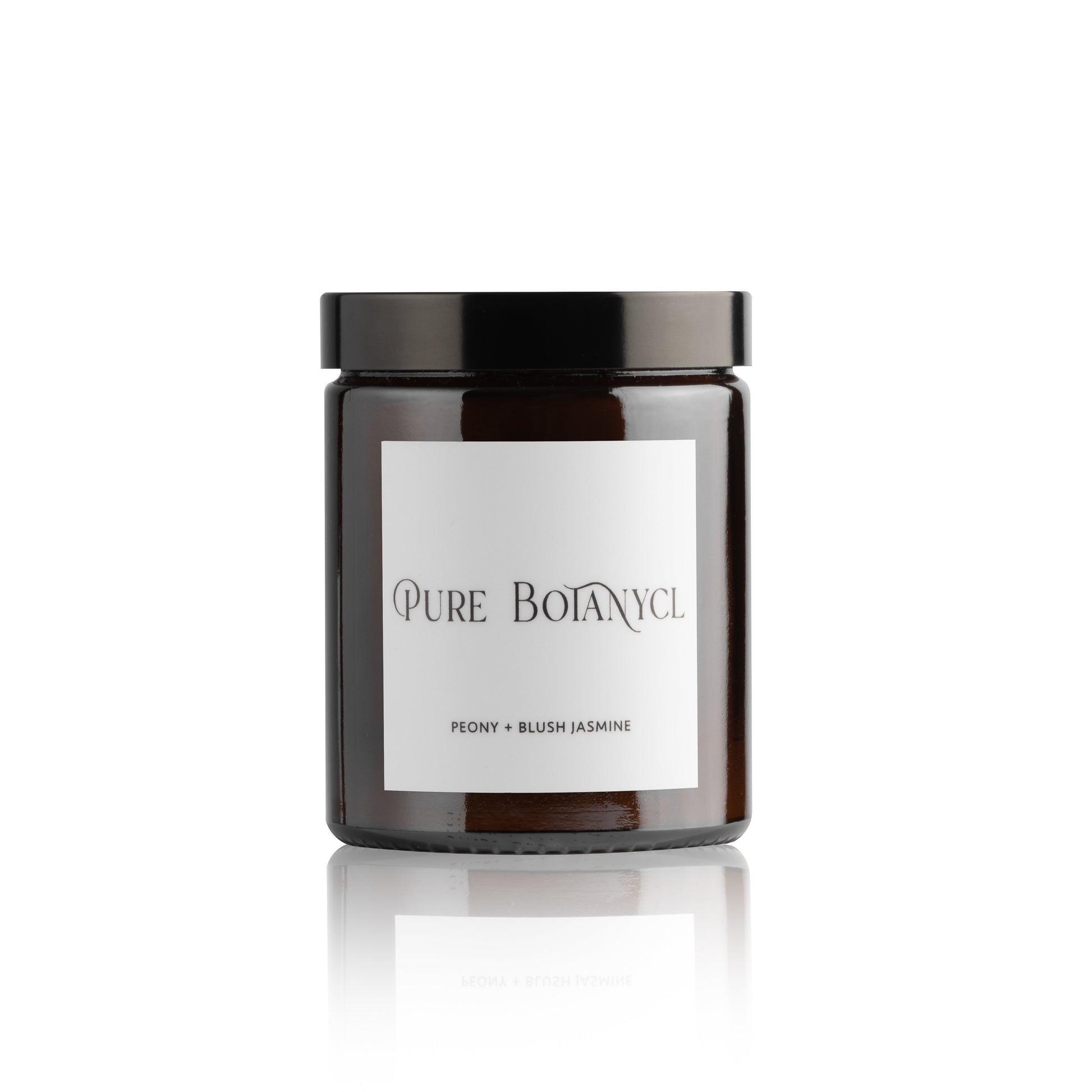 Pure Botanycl Candle in Peony and Blush Jasmine. This beautifully fragranced candle, engulfed in a fruity floral fragrance with notes of Peony, infused with hearty blends of Rose and Jasmine will steal your heart away.  The fragrance is completed with soft notes of Violet, Patchouli, Plum and silky rich aromas of Musk and Dry Amber.     
